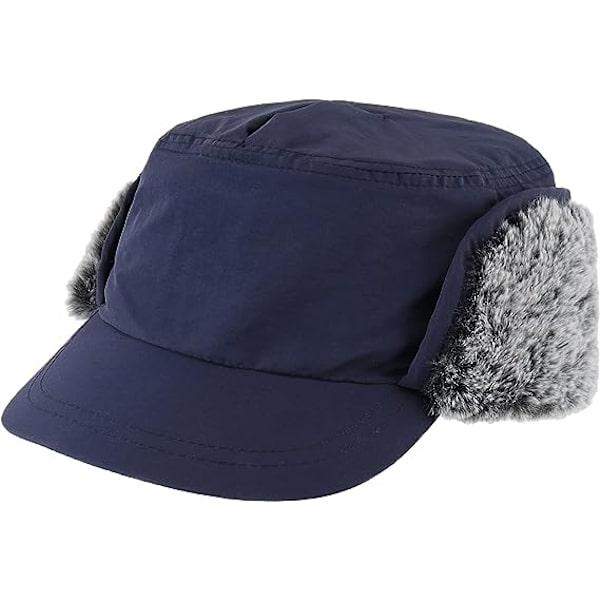 Herre Vinter Hat Brim Varme Ørevarmere Hat Faux Fur Baseball Cap Roy