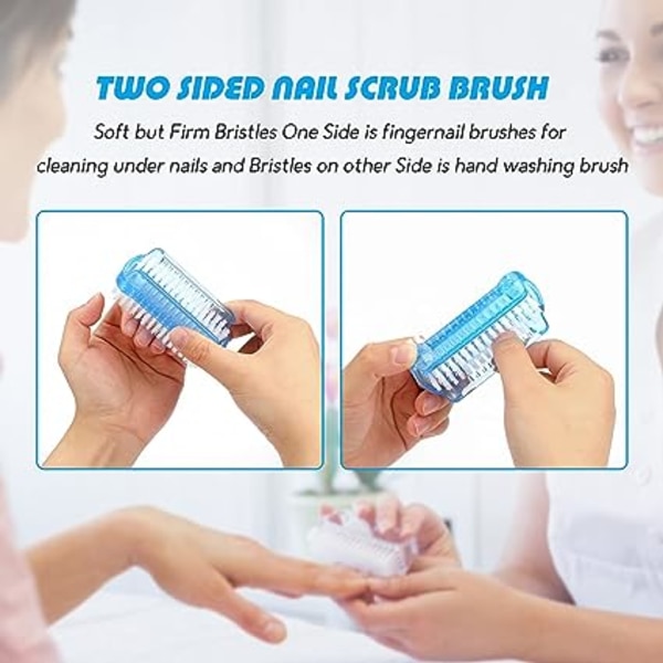 4 st nagelborstar, plast hand nagelborste hand rengöringsborste