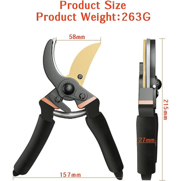 Professional Forged Garden Scissors Superior Tree Trimmer With Sponge Hand