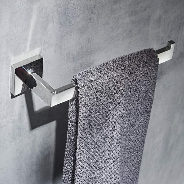 Håndkleholder i rustfritt stål, moderne håndklestang, polert krom