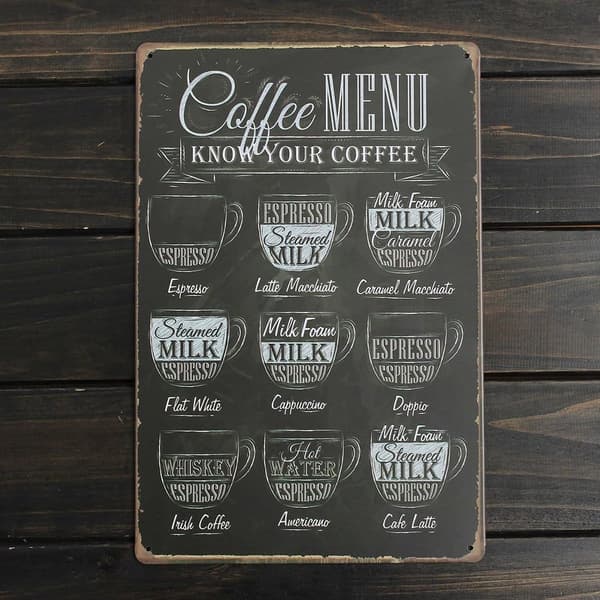Retro metallskilt - For Café