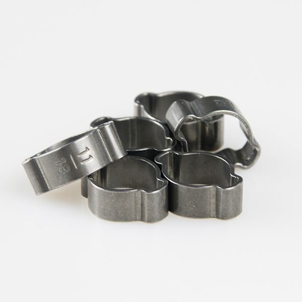 10 stk. slangeklemmer justerbare justerbare rustfrit stål slangeklemme (11-13 mm)
