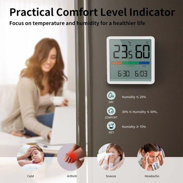 Handhållen digital termometer/hygrometer med hög noggrannhet, Tempe