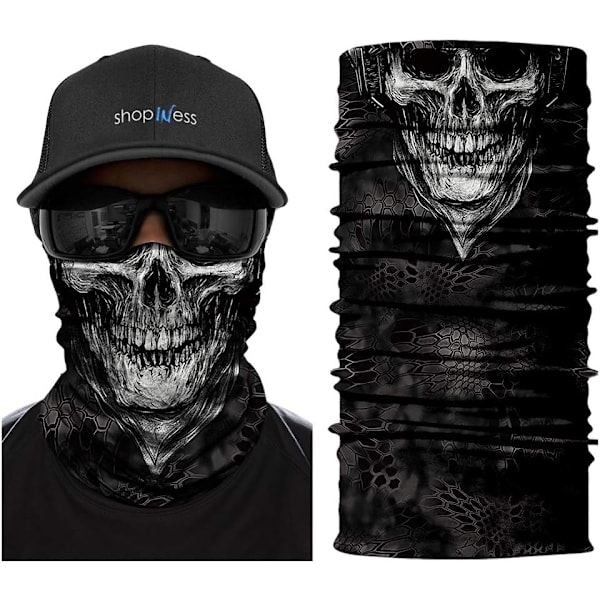 Multifunksjonell bandana-skjerf - Hodeskalle