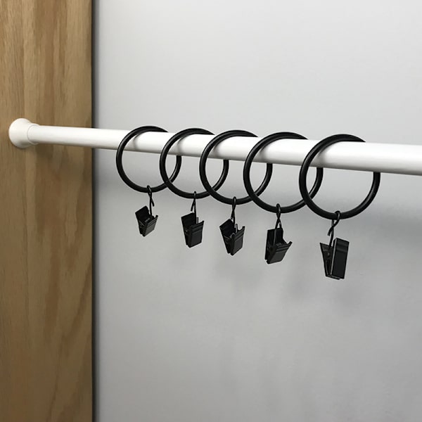 Gardinstangsklipsringe - Ringklips til gardinpaneler 1,7\"