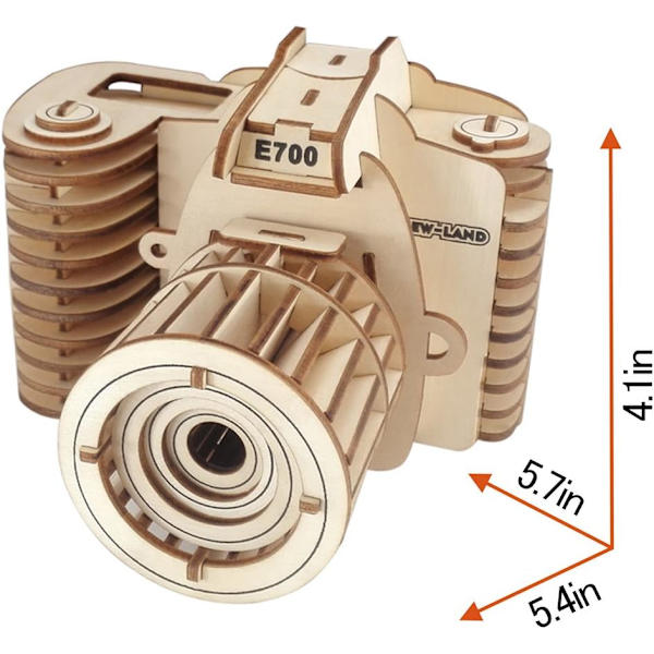 3D-träpussel Lasergravering DIY Säker montering Konstruktör K