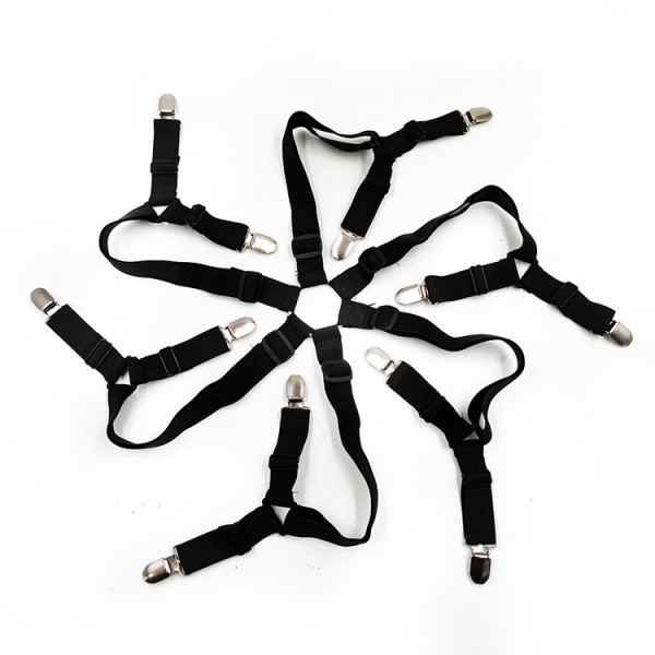 Metall Justerbar Kryss Kryss Seng Tilpasset Laken Stropper Suspenders Gripper Feste