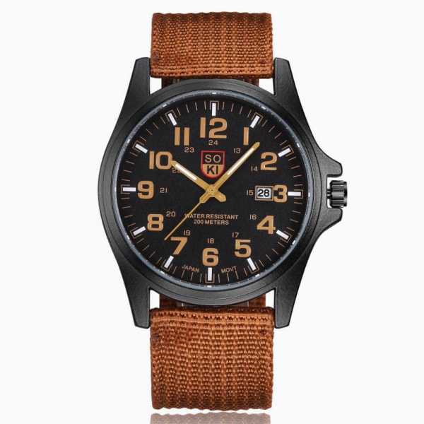 Herr Quartz Watch, Military Style Watch, Sports Watch Braided Ny