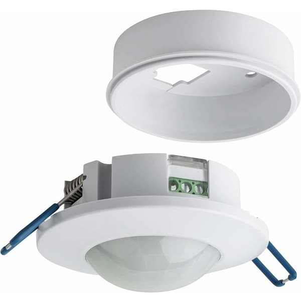 Inomhus rörelsedetektor, infälld och takmonterad, programmerbar, infrarödsensor, 6m / 360°