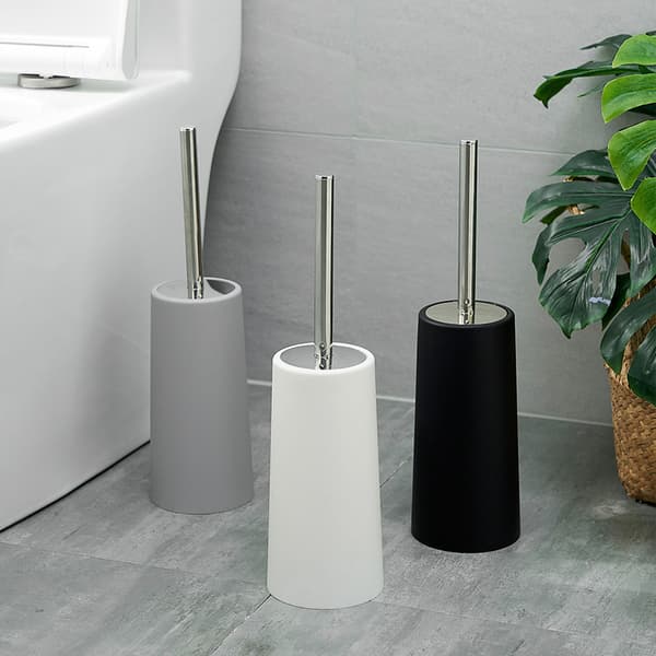 Toiletsbørste og -holder, 2-pak toiletsbørste med 304 rustfrit stål
