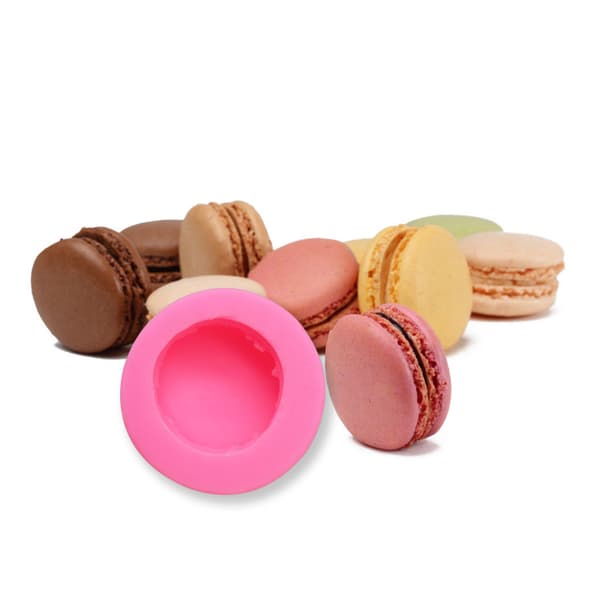 1PC 3D Macaron Silikonform Fondant Sjokolade Kake Dekorering B