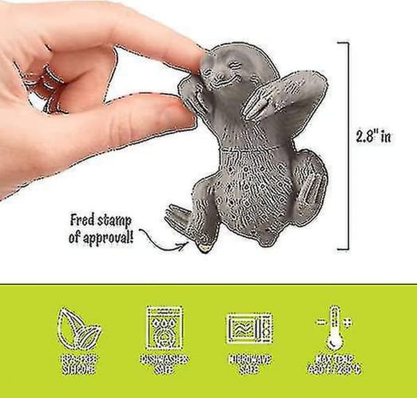 Sødt dovendyr te-si til løs te, silikone te-infuser, fleksibel genanvendelig te-diffuser filter si