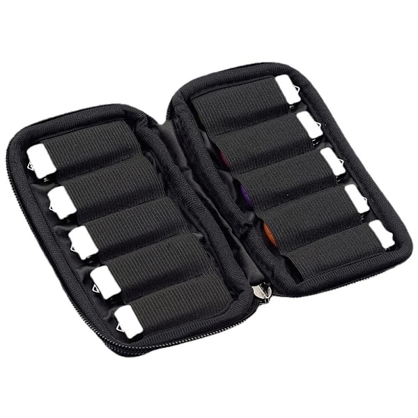USB-minnesväska Svart 10 Fack Vattentät USB-minnesfodral Elektroniska Tillbehör Bärbar Organizer för USB-minnen/Pennor