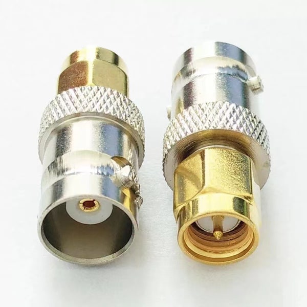 2-pakks BNC SMA til BNC Koaksialadapter BNC Hunn til SMA Hann BNC Hunn til SMA Hann Koaksial Hunn for HF-antenner, Wi-Fi-enheter, SDR, WiFi, etc.