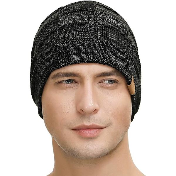 2-pack Slouchy Beanie för män Vintermössor för killar Coola Beanies