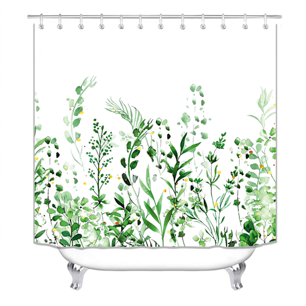 Bruseforhæng 180x180cm, Grønne Planter Mønster Enkel Vandtæt
