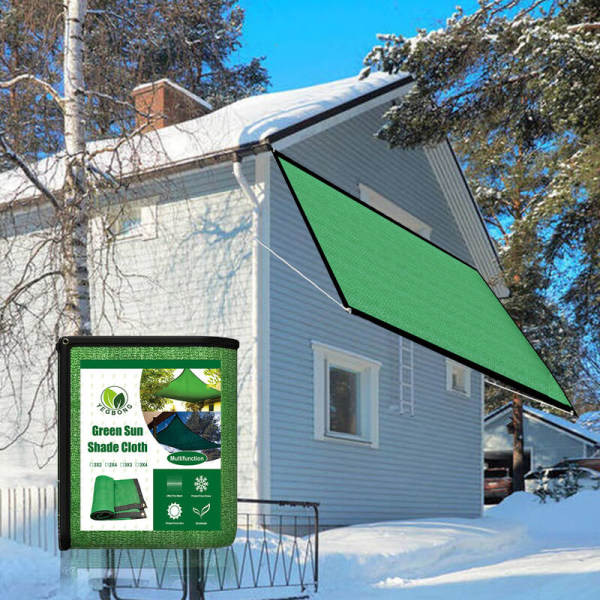 Grøn skyggeisolering net 2x4m fortykkelse gård skygge net udendørs