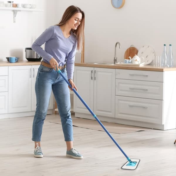 4 st 30*15cm Återanvändbara Moppdynor Absorberande Plattmoppdynor Tvättbara Maskinbytesrefiller Spraymoppdynor