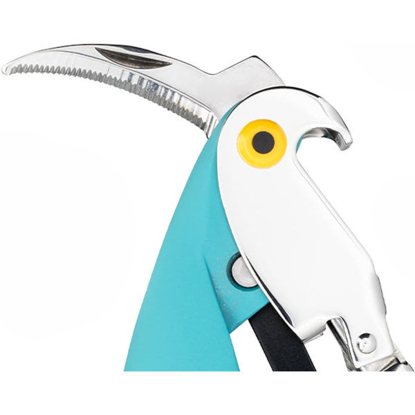 Corkscrew for Sommelier i støbt aluminium og PC, lyseblå