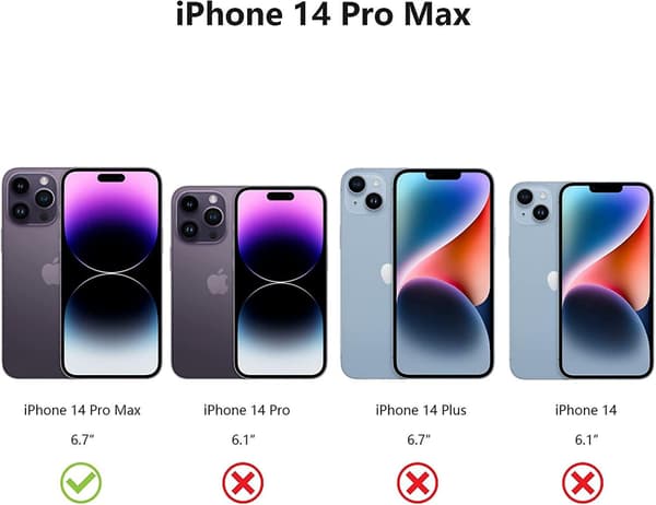 Designet for iPhone 14 Pro Max 6,7 tommers deksel med håndleddsrem, plating kant L