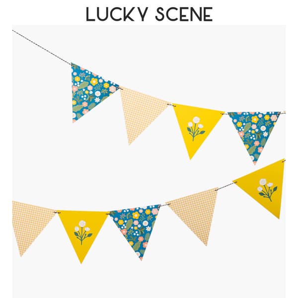 Hengende glitterpapir trekantflagg vimpelbanner for St. Patrick