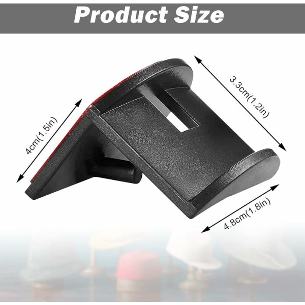 Veggmontert lueholder 12 stk selvklebende luekroker lueholderstativ vask baseball cap organizer for dør soverom hjem skap