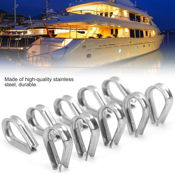 3MM Kauser Klemme Marine Wire Rope Kauser Rustfrit Stål Båd Kabel Muffe Klips