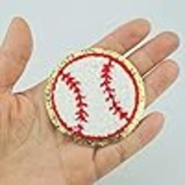 4 stk. Baseball-patch, 2,32\"x2,32\" Baseball stryge på/sy på patches DIY Embr