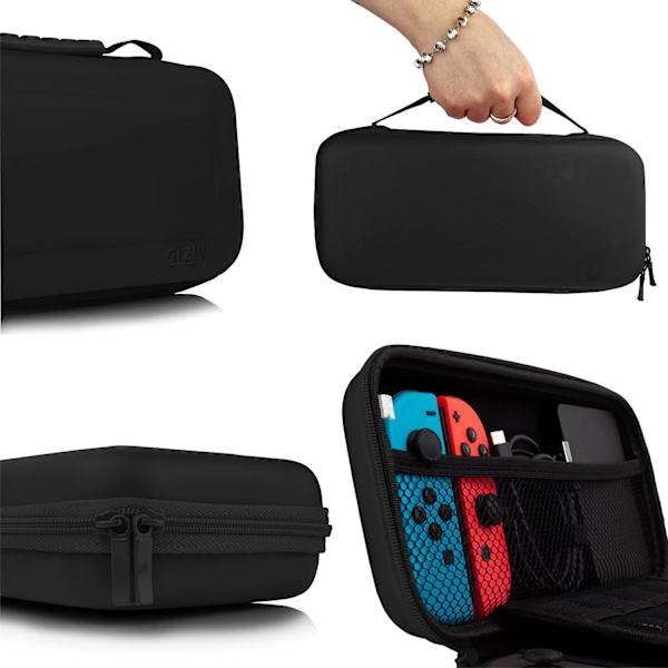Switch OLED Hård Dragkedjefodral för Switch och tillbehör