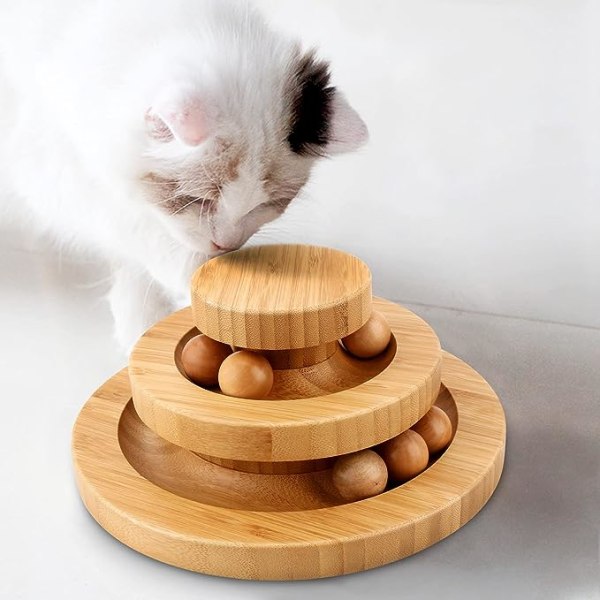 Katt leksaker - Rolig automatisk elektrisk roterande fjäril & boll Exe