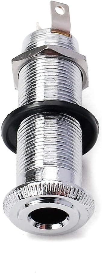 Stereo Mono Jack Stik til Akustisk Elektrisk Guitar Bas Krom Pl