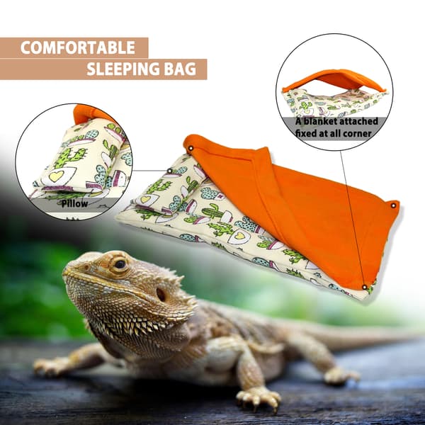 Reptil sovsäck, reptilhusdjurs sovsäck set med kudde