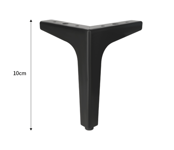 Sett med 4 møbelben, 10 cm moderne metalltrekantede bordben,