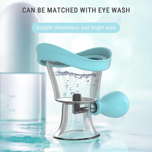 Clear Eye Irrigator - Lindrer Øjentræthed, Tørhed og Fremmedlegemer - Silikon Øjenvask Kop