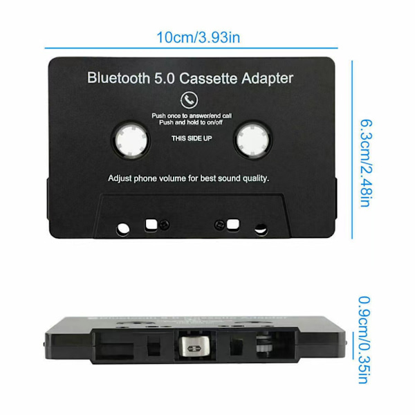 Bilradio Bluetooth Kassett Til Aux Mottaker, Kassettspiller Desk Bluetooth 5.0 Aux