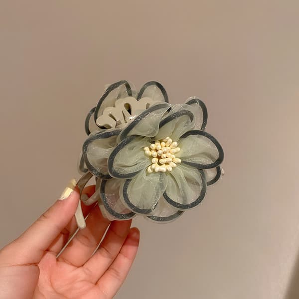 2 stk. Elegant Chiffon Blomster Hårklokke Klemme Dame Hår Tilbehør