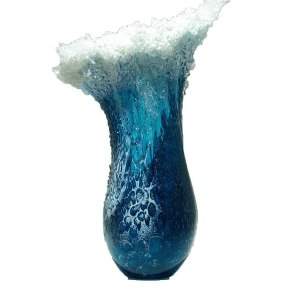 Ocean Wave Vase Boligdekoration Blomsterpynt Vase blå