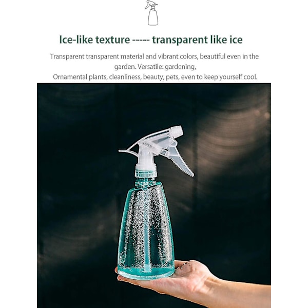 2-pack 500 ml tom sprayflaska återanvändbar plast sprayflaska med