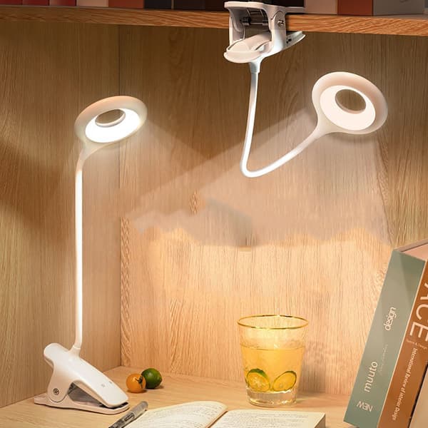 USB-klemmelampe LED-læselampe skrivebordslampe til studie og arbejde
