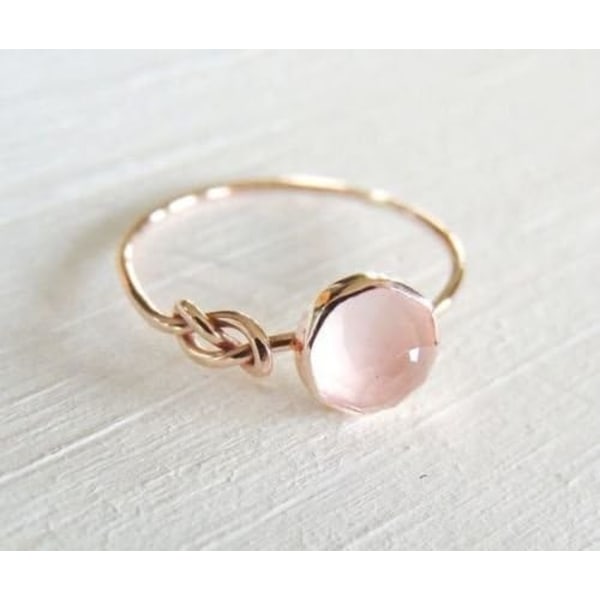 Opal smycken Vackra mode damer rosa månsten rosa guld Fi