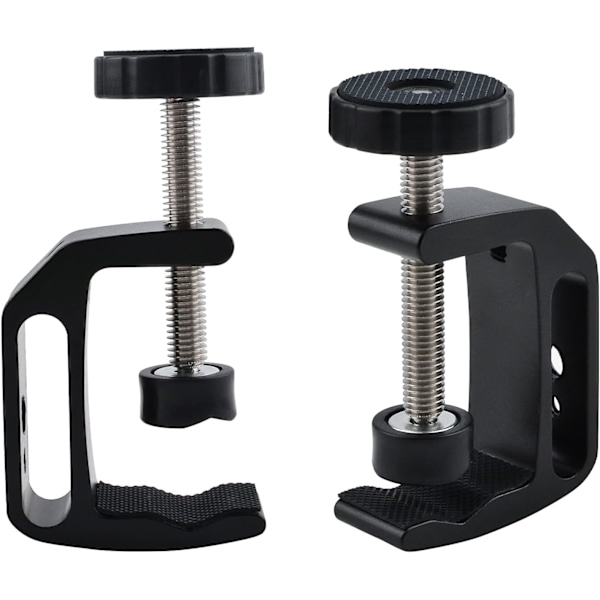 2pcs Universal Aluminum Alloy Clamp with 1/4 Thread Hole Desktop Camera