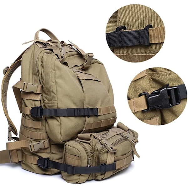 4 stk. System, 36 cm Bærbar Molle Rygsækstropper Tilbehør til Udendørs Camping Vandreture Bjergbestigning
