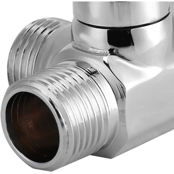 Krombelagt messing 3-veis dusjdeler, G1/2\" T-formet adapterventil for montert dusjarm