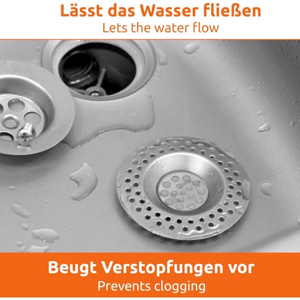 2 afløbsbeskyttelse rustfrit stål afløbsfilter hår opsamler til brusere badekar vaske