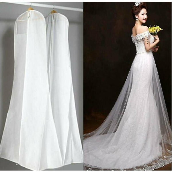 Stor vit ovävd brudklänning för bröllopsklänning
