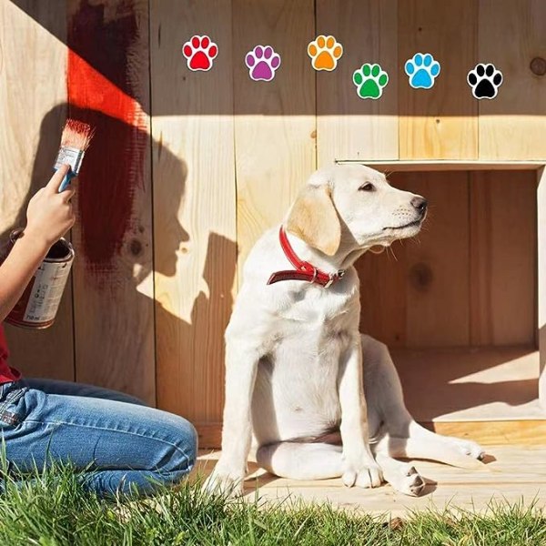Paw Prints Animal Stickers 1000 stk 1'' etiketter, 2 ruller, hundepoteprint til børn,