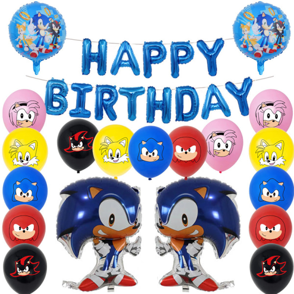 Sonic le hérisson thème fête d'anniversaire dekorationsballonger ba