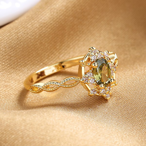 Tåardrop Crest Ring för kvinnor, olika ädelstenar, päronform, storlekar