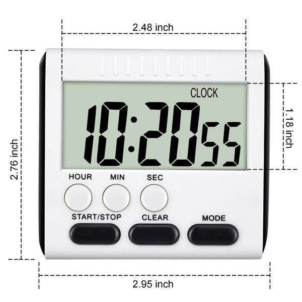 3-pack 24-timmars magnetiska kökstimers med digital väckarklocka