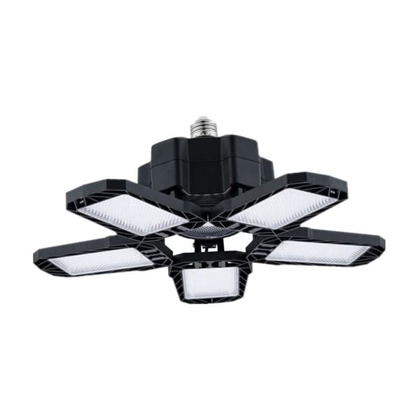 1 st LED-garagelampa 80W, E27/E26 Deformerbar 5+1 Justerbar Panel